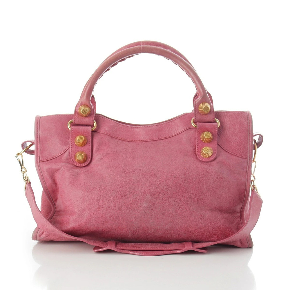 Balenciaga The Giant City Leather Shoulder Handbag Pi… - Gem